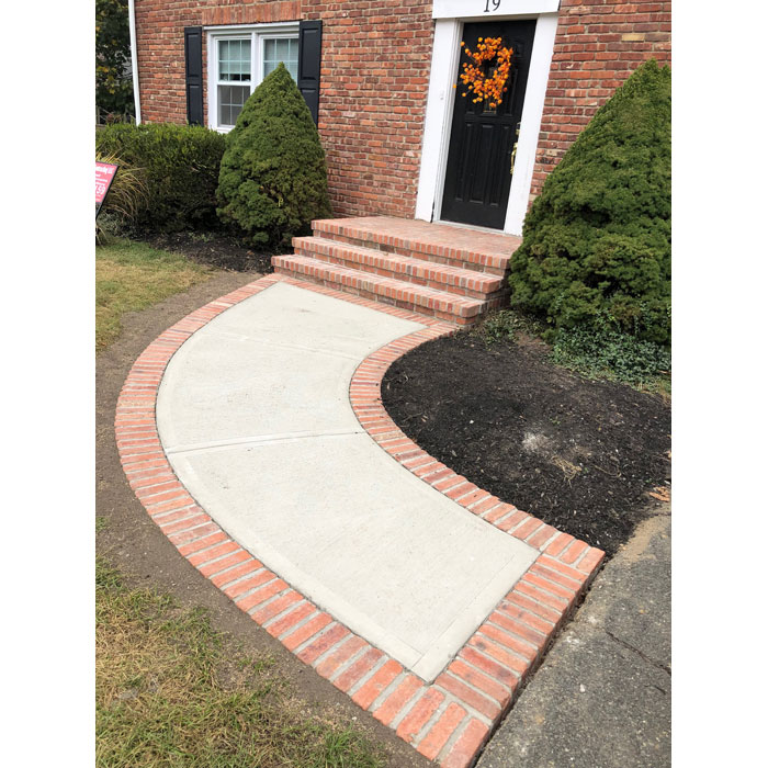 brick and concrete sidewalk and steps by Gio Masonry Contractors LLC