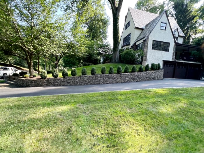 Gios Masonry Contractors built this retaining wall