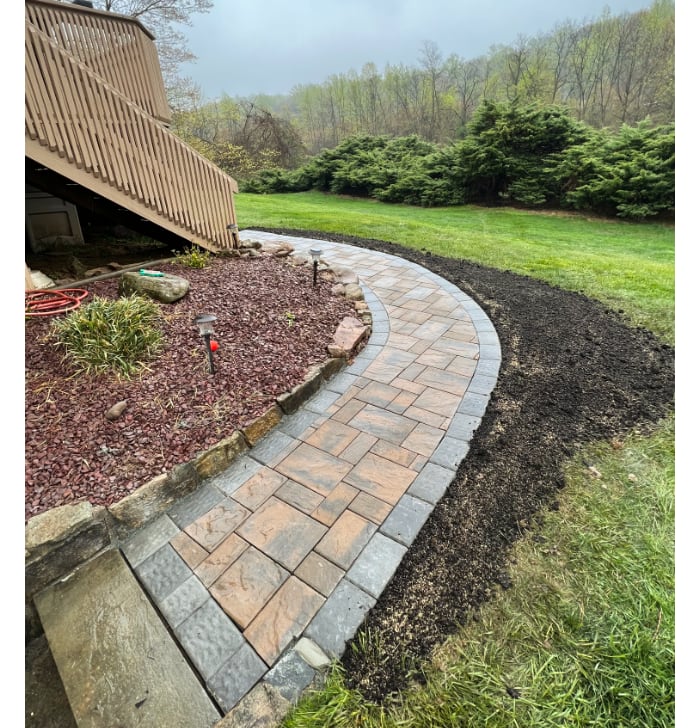 stone walkway contractor work by Gio Masonry in NJ